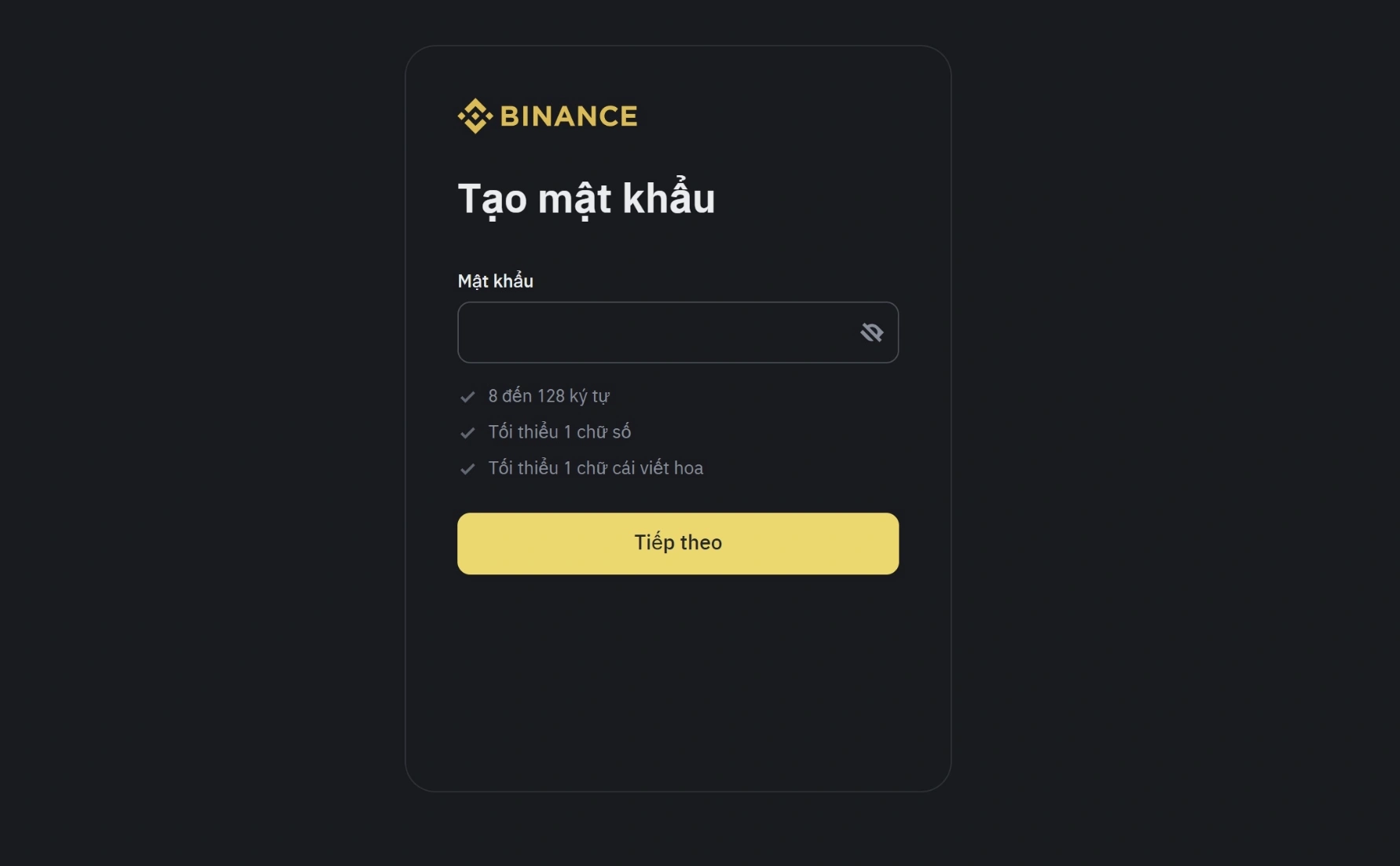 Mở ứng dụng Binance và chọn I’m new to crypto (tôi là người mới) sau đó nhập địa chỉ email hoặc số điện thoại để đăng ký. Anh em cũng có thể sử dụng tài khoản Google hoặc Apple ID để tạo tài khoản nhanh hơn.